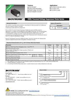 SMBJ350A-H Datasheet PDF Bourns, Inc