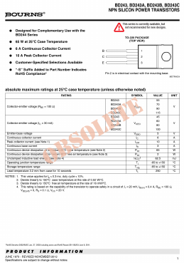BD243B Datasheet PDF Bourns, Inc