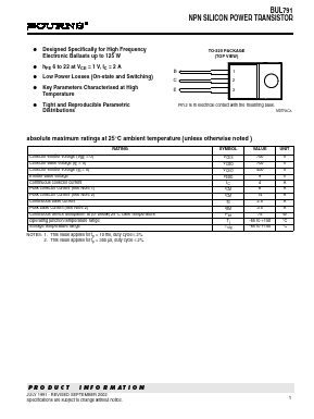 BUL791 Datasheet PDF Bourns, Inc