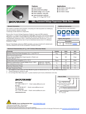 SMLJ100A Datasheet PDF Bourns, Inc