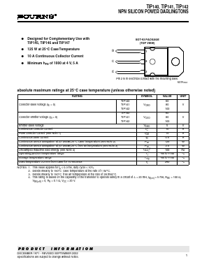 TIP141 Datasheet PDF Bourns, Inc