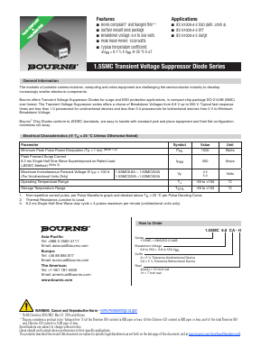 1.5SMC91A Datasheet PDF Bourns, Inc