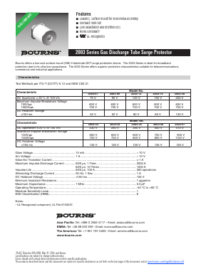 2003-12 Datasheet PDF Bourns, Inc