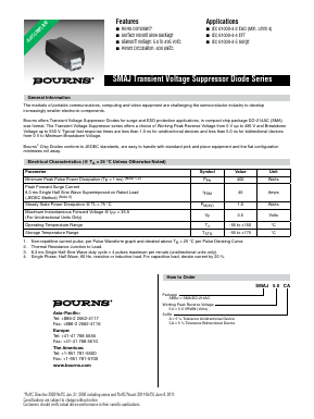 SMAJ50A Datasheet PDF Bourns, Inc