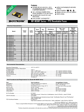 MF-MSMF110/16 Datasheet PDF Bourns, Inc