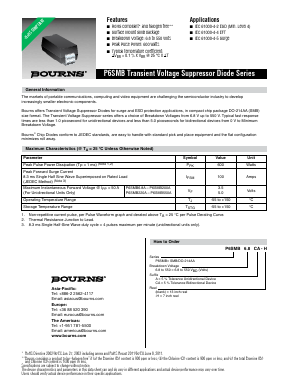 P6SMB18A-H Datasheet PDF Bourns, Inc