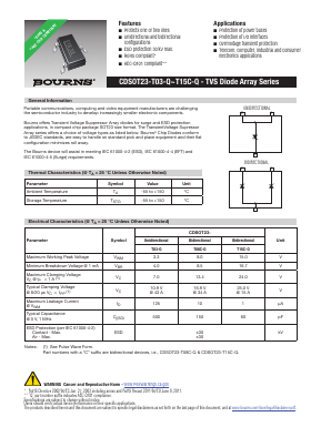 CDSOT23-T15C-Q Datasheet PDF Bourns, Inc