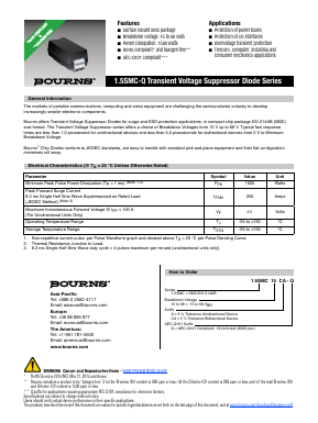 1.5SMC20CA-Q Datasheet PDF Bourns, Inc