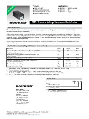 SMBJ100A Datasheet PDF Bourns, Inc