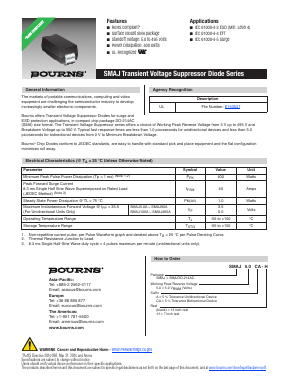 SMAJ350A-H Datasheet PDF Bourns, Inc