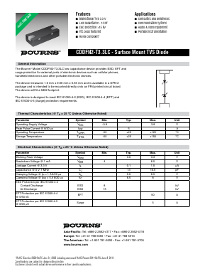 CDDFN2-T33LC Datasheet PDF Bourns, Inc