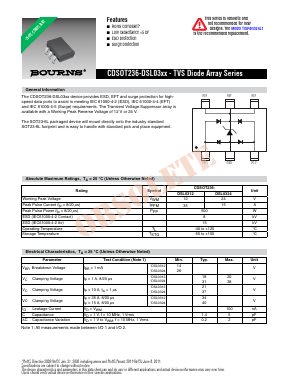 CDSOT236-DSL03XX Datasheet PDF Bourns, Inc