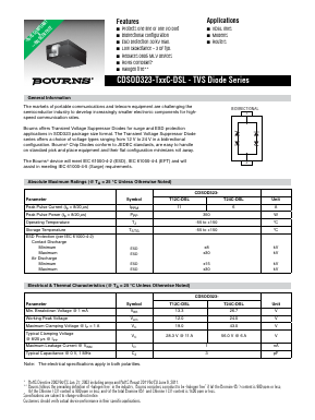 CDSOD323-T24C-DSL Datasheet PDF Bourns, Inc