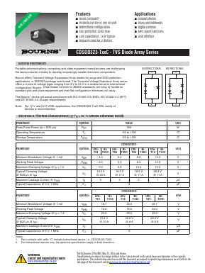 CDSOD323-T05C Datasheet PDF Bourns, Inc