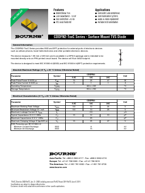 CDDFN2-T5.0C Datasheet PDF Bourns, Inc