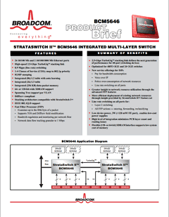 BCM5646 Datasheet PDF Broadcom Corporation