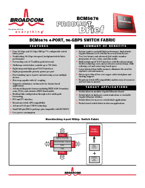 BCM5676 Datasheet PDF Broadcom Corporation