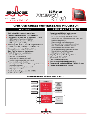 BCM2121 Datasheet PDF Broadcom Corporation