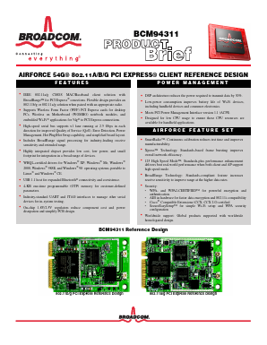BCM4311 Datasheet PDF Broadcom Corporation