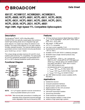 HCNW2611 Datasheet PDF Broadcom Corporation