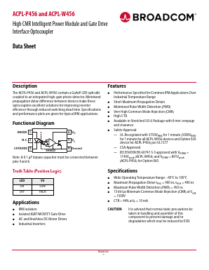 ACPL-W456-560E Datasheet PDF Broadcom Corporation
