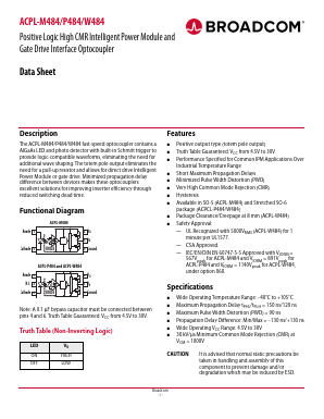 ACPL-P484 Datasheet PDF Broadcom Corporation