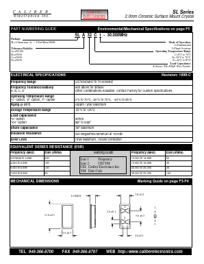 SLASE3 Datasheet PDF Caliber Electronics Inc.