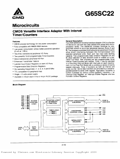C65SC22X-3 Datasheet PDF California Micro Devices Corp