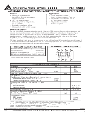 PACDN016 Datasheet PDF California Micro Devices Corp