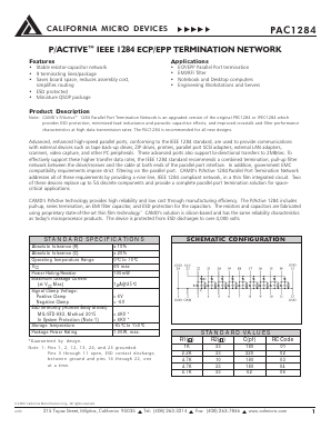 PAC128405Q/T Datasheet PDF California Micro Devices Corp