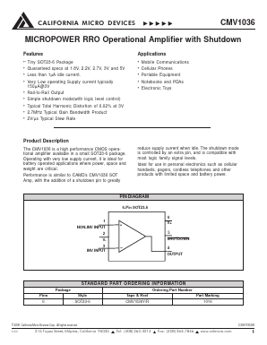CMV1036Y/R Datasheet PDF California Micro Devices Corp