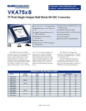VKA75LS05 Datasheet PDF C AND D TECHNOLOGIES
