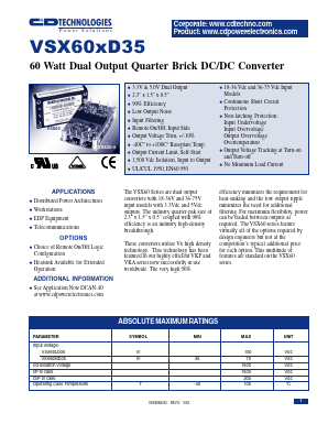VSX60LD35-1 Datasheet PDF C AND D TECHNOLOGIES