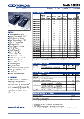 NMD050505S Datasheet PDF C AND D TECHNOLOGIES