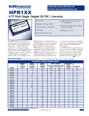HPR100W Datasheet PDF C AND D TECHNOLOGIES