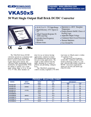 VKA50LS12-61 Datasheet PDF C and D TECHNOLOGIES