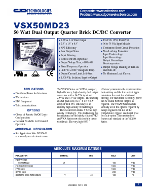 VSX50MD23-1 Datasheet PDF C and D TECHNOLOGIES