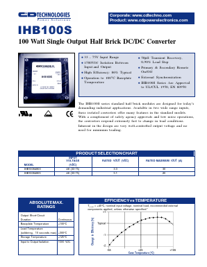 IHB100S Datasheet PDF C and D TECHNOLOGIES