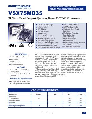 VSX75MD35-1U Datasheet PDF C and D TECHNOLOGIES