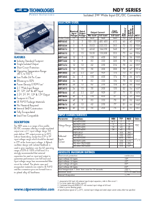 NDY0505 Datasheet PDF C and D TECHNOLOGIES
