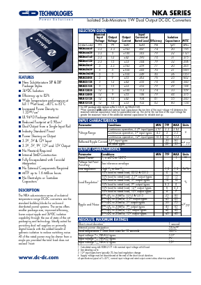 NKA1212S Datasheet PDF C and D TECHNOLOGIES