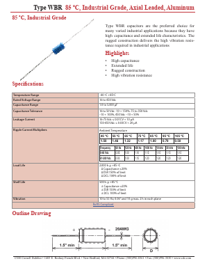 WBR2000-16A Datasheet PDF Cornell Dubilier Electronics