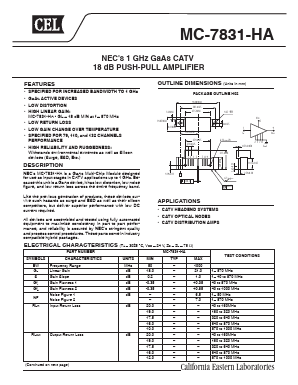 MC-7831-HA-AZ Datasheet PDF California Eastern Laboratories.