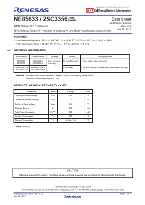 2SC3356-A Datasheet PDF California Eastern Laboratories.