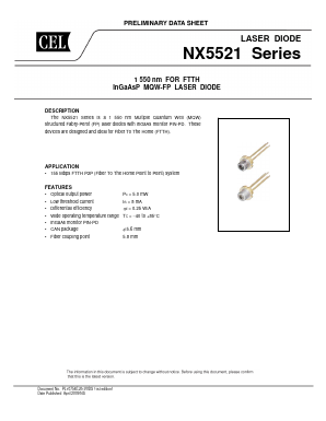 NX5521 Datasheet PDF California Eastern Laboratories.