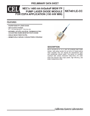 NX7461LE-CC Datasheet PDF California Eastern Laboratories.