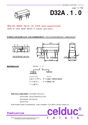 D32A Datasheet PDF celduc-relais
