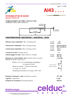AI43 Datasheet PDF celduc-relais