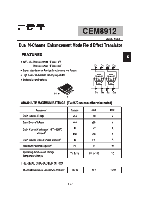 CEM8912 Datasheet PDF Chino-Excel Technology