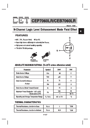 CEP7060LR Datasheet PDF Chino-Excel Technology